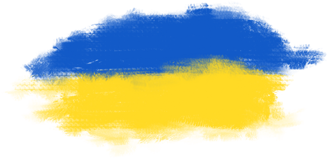 Brushstroke Ukraine Flag Colors